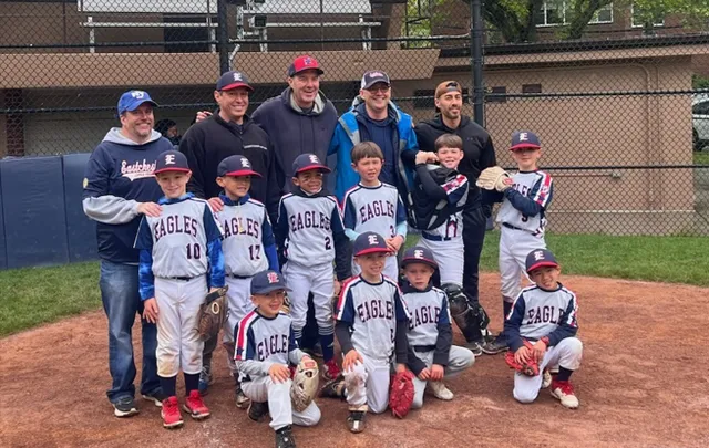 Biagio with Little Eastchester Eagles team
