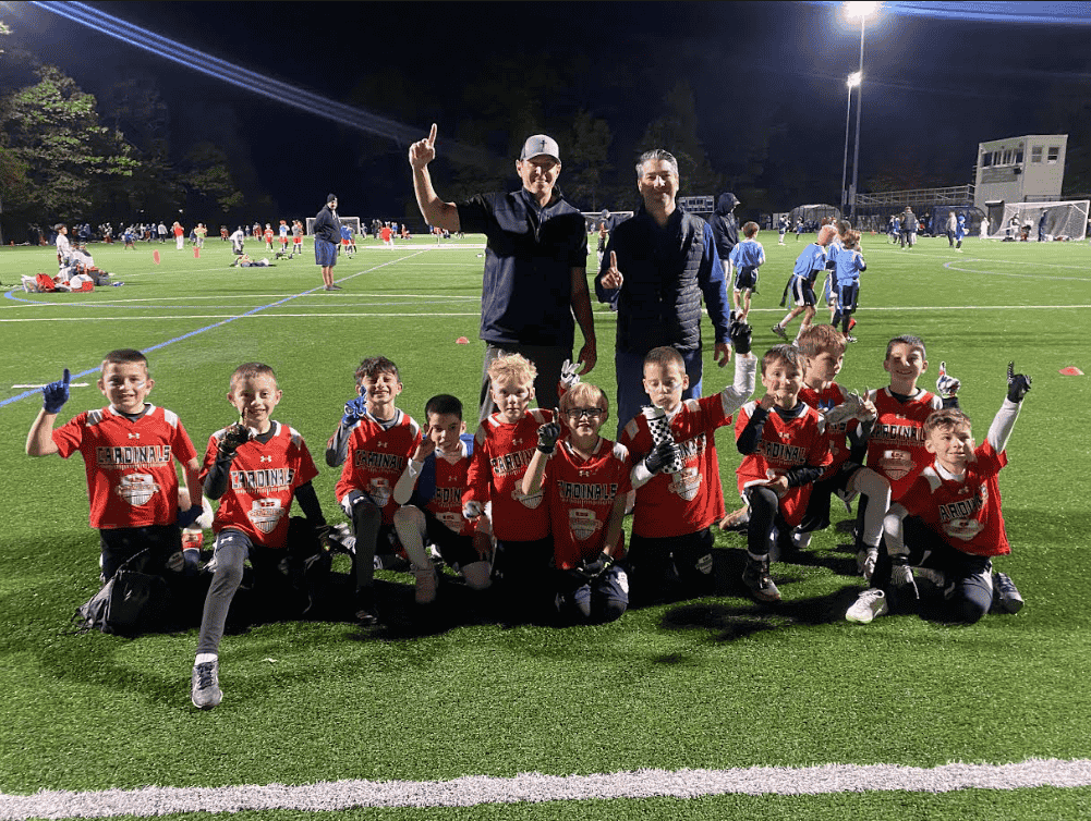Biagio Maffettone with youth football team.